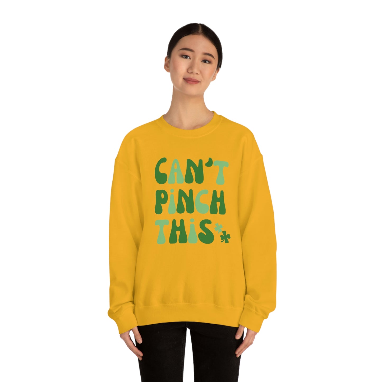 St. Patrick's Day "Can't Pinch This" Design Unisex Heavy Blend Crewneck Sweatshirt