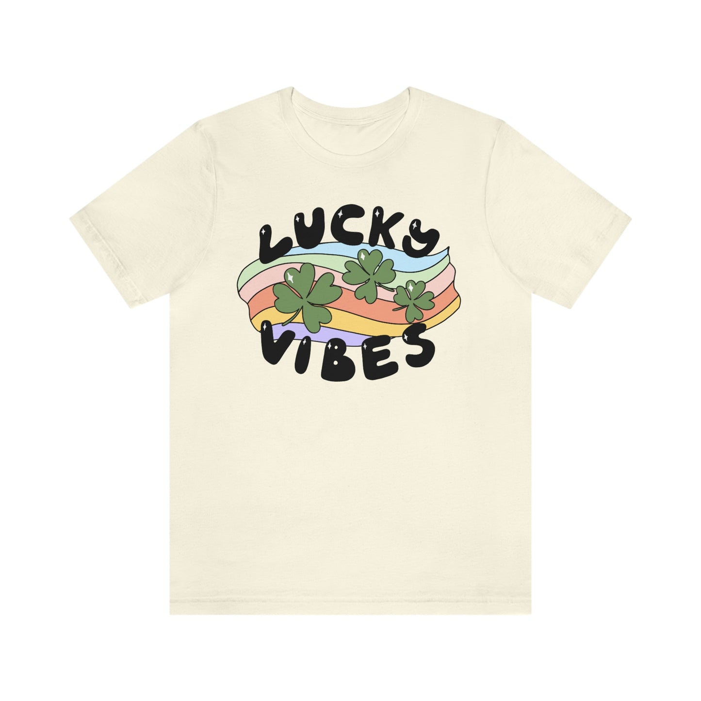 St. Patrick's Day "Lucky Vibes" Unisex Jersey Short Sleeve Tee