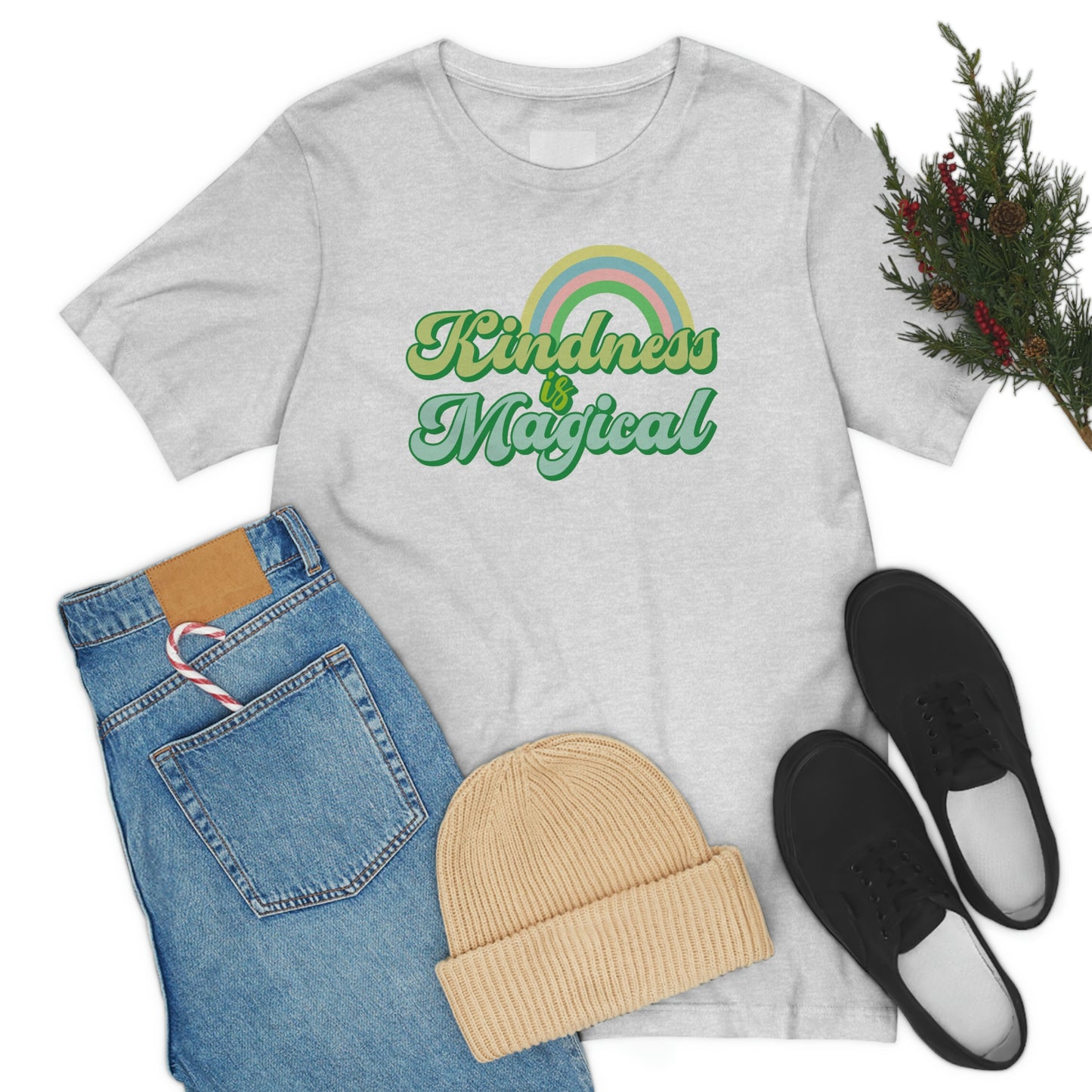 St. Patrick's Day "Kindness is Magical" - Front Side Only Unisex Jersey Short Sleeve Tee