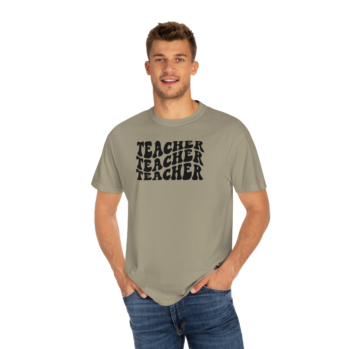 Teacher Black Print Unisex Garment-Dyed PREMIUM T-shirt
