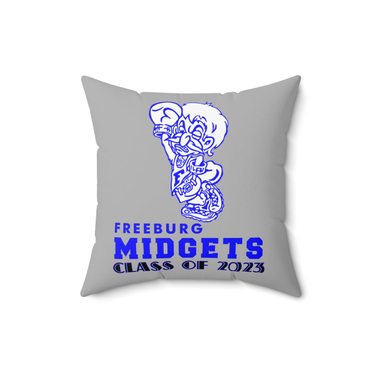 Gray Freeburg Midgets Class of 2023 Spun Polyester Square Pillow