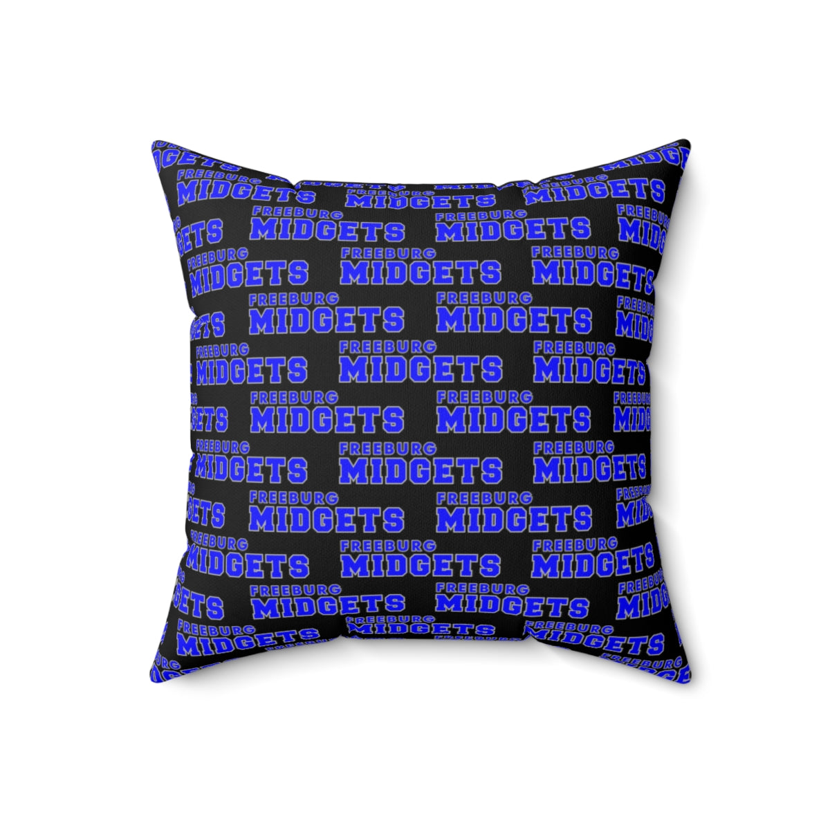 Black Freeburg Midgets Spun Polyester Square Pillow