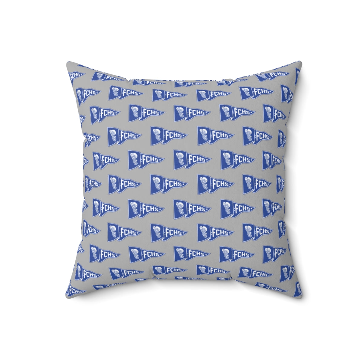 Gray Freeburg Midgets Pennant Pattern Spun Polyester Square Pillow