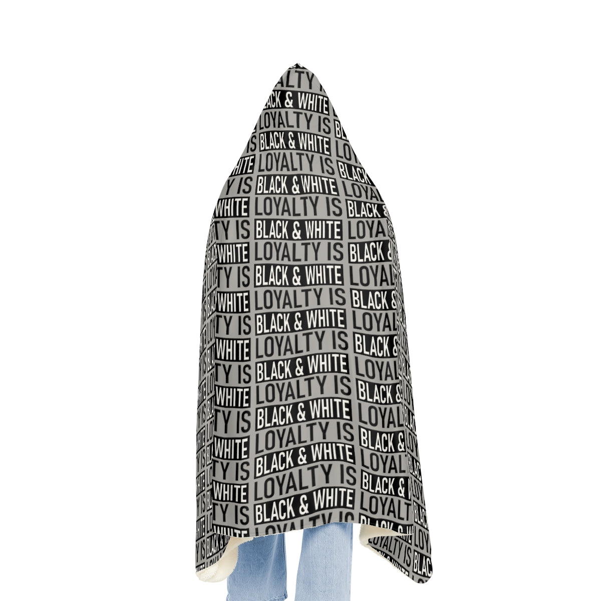 Gray "Loyalty is Black and White" Snuggle Blanket