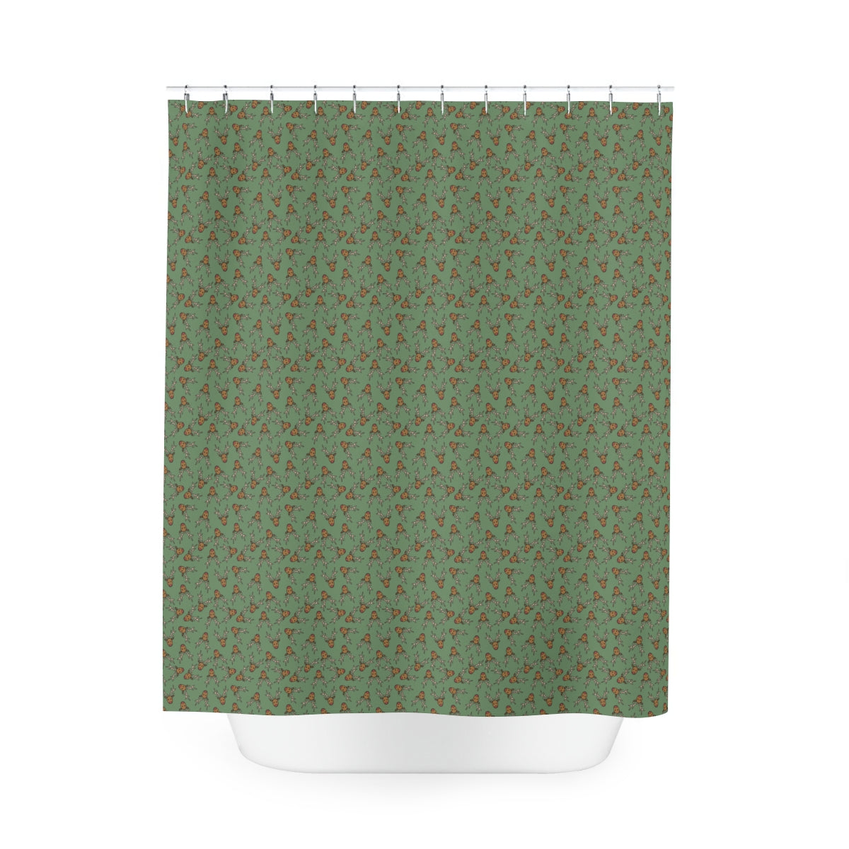 Rustic Reindeer Polyester Shower Curtain