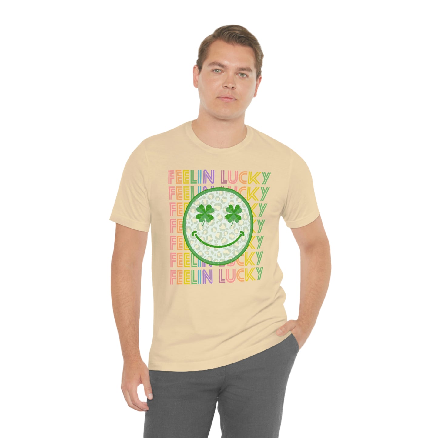St. Patrick's Day "Feelin Lucky" Unisex Jersey Short Sleeve Tee