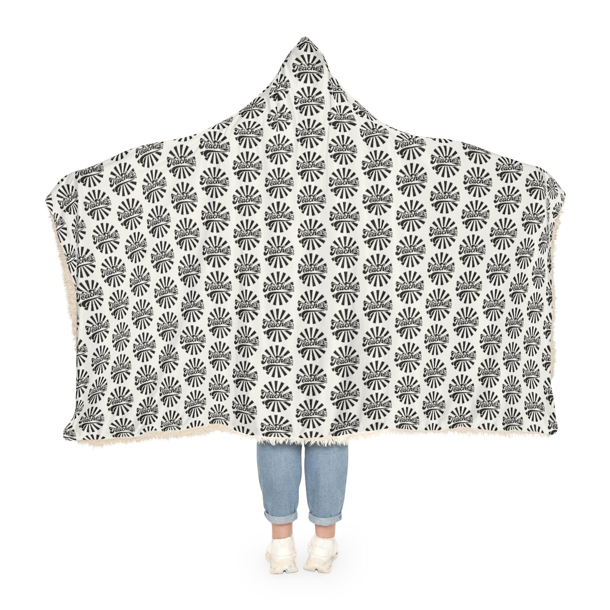 White " Teacher" Snuggle Blanket