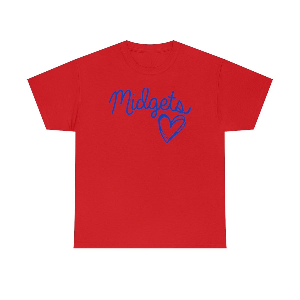 Midget Blue Heart Unisex Heavy Cotton Tee