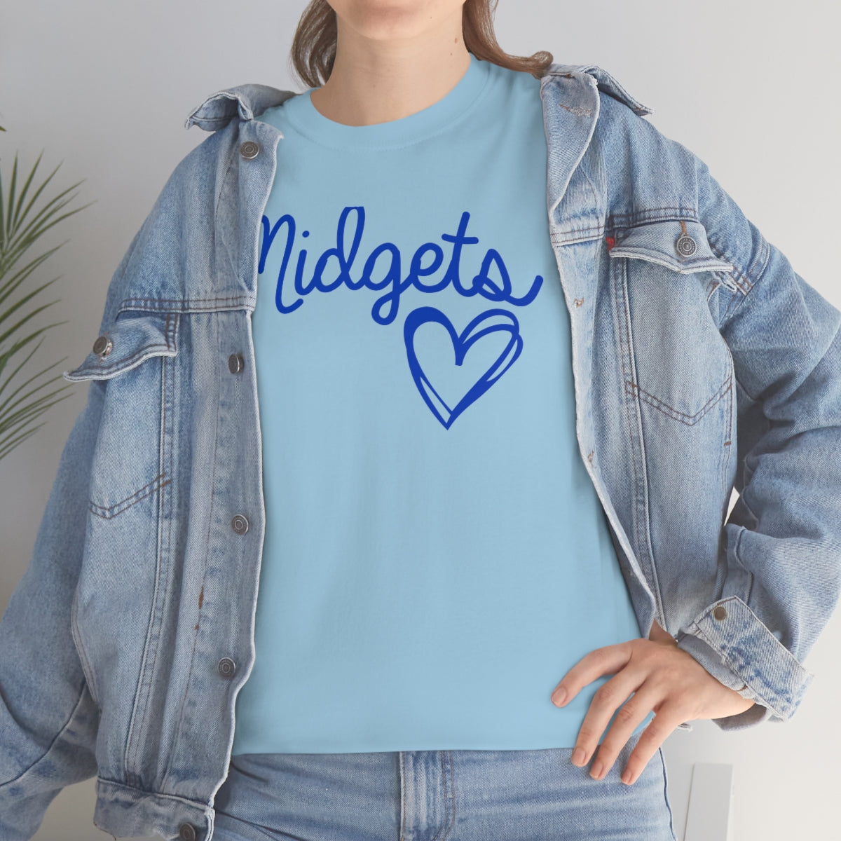 Midget Blue Heart Unisex Heavy Cotton Tee
