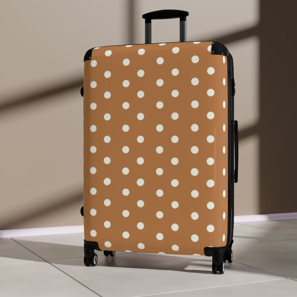 Rustic Polka Dots Suitcases