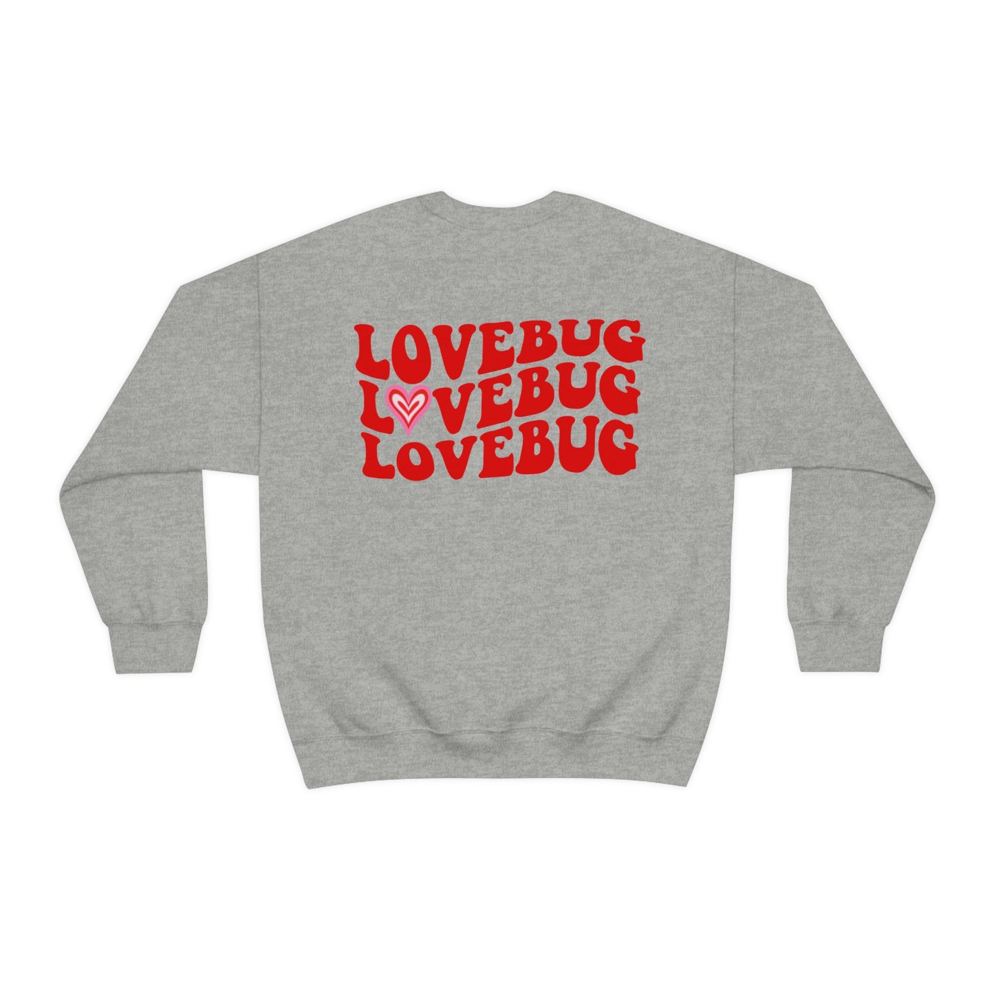 Front and Back Image "Lovebug" Unisex Heavy Blend™ Crewneck Sweatshirt