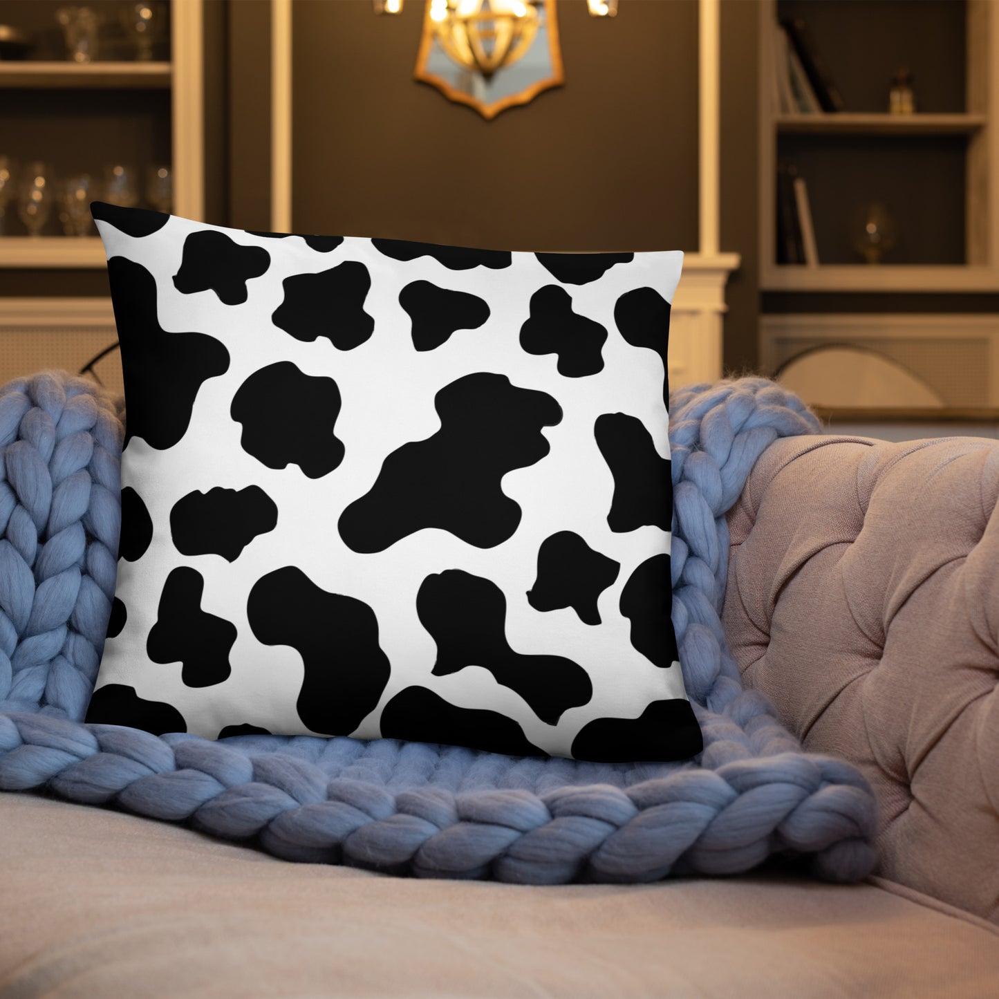 Cow Print Basic Pillow