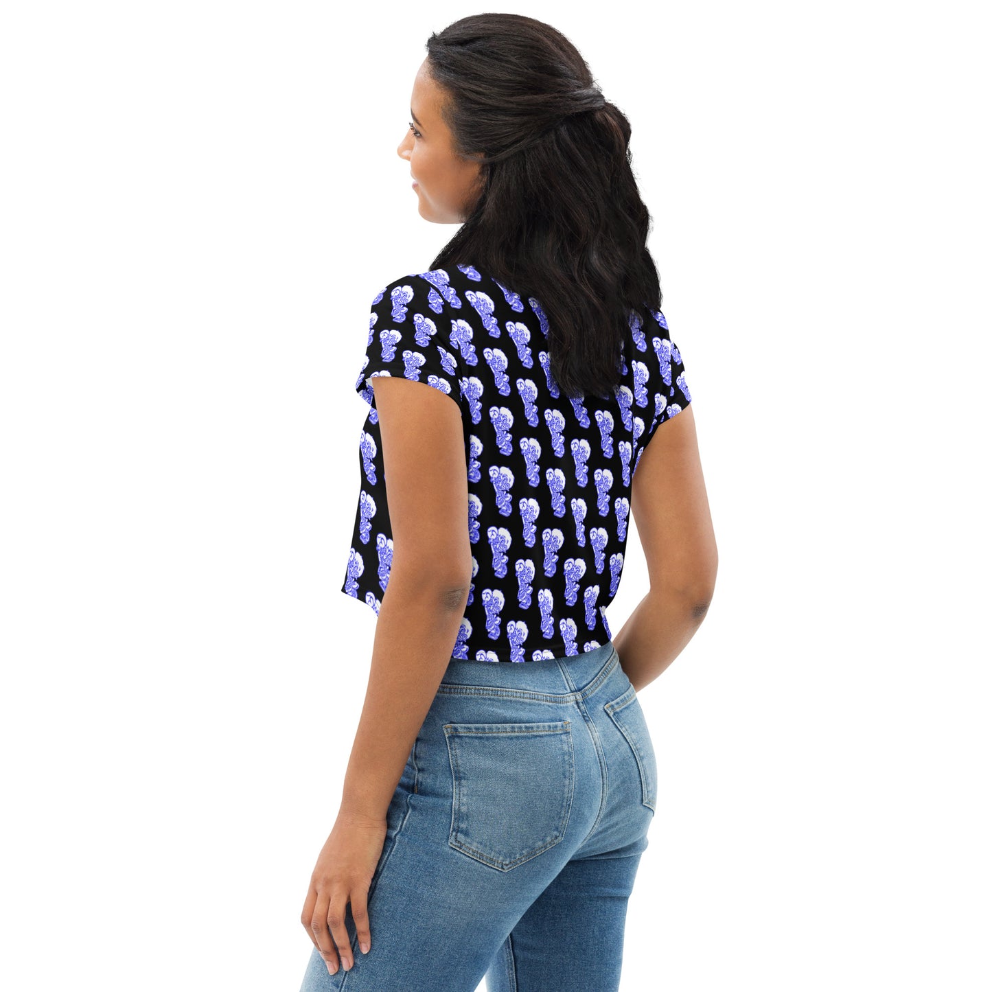 Freeburg Midget All-Over Print Crop Tee
