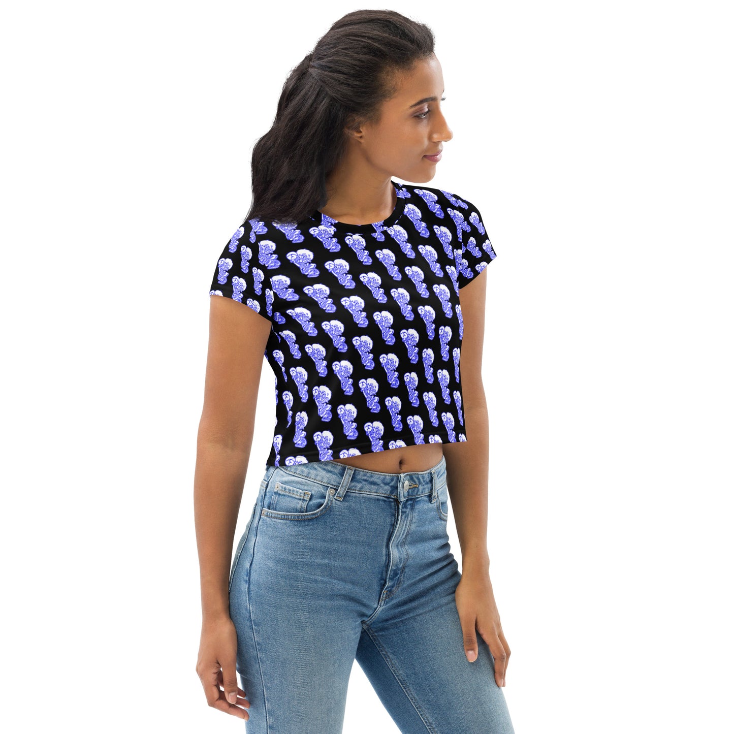 Freeburg Midget All-Over Print Crop Tee