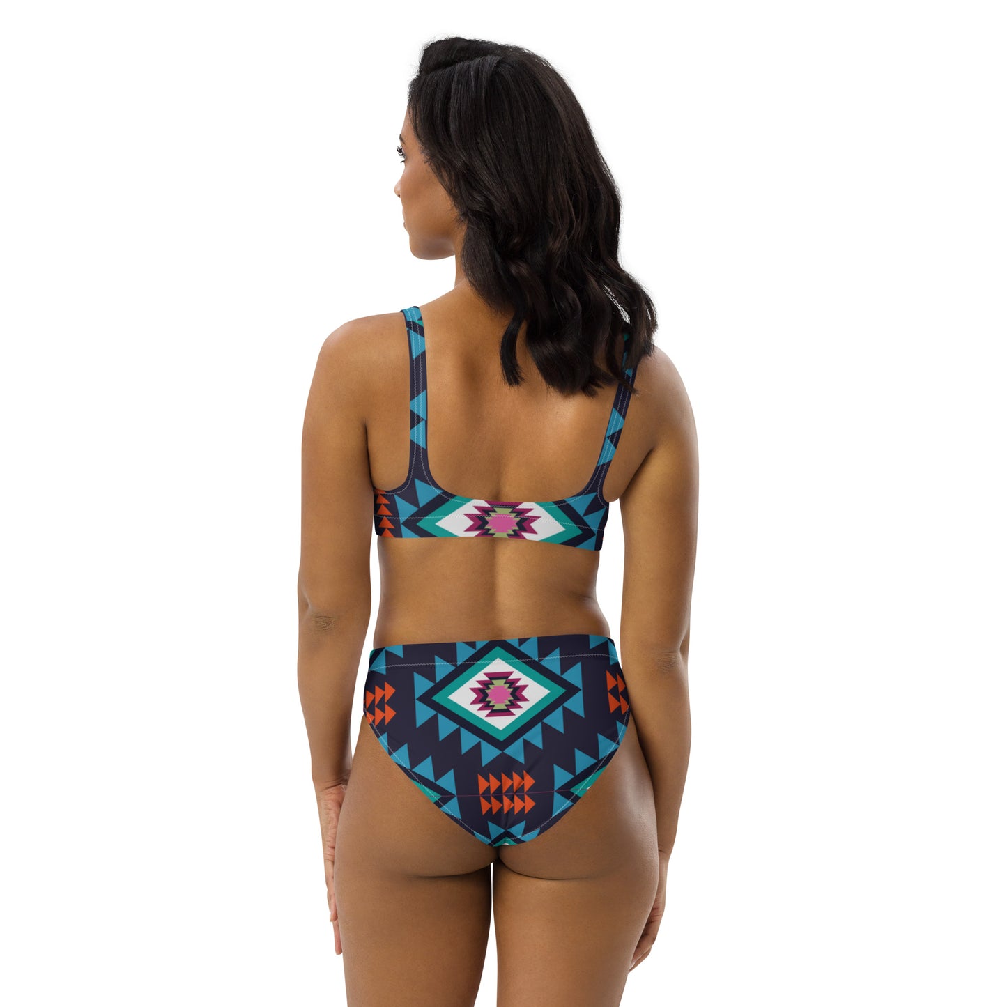 Aztec high-waisted bikini