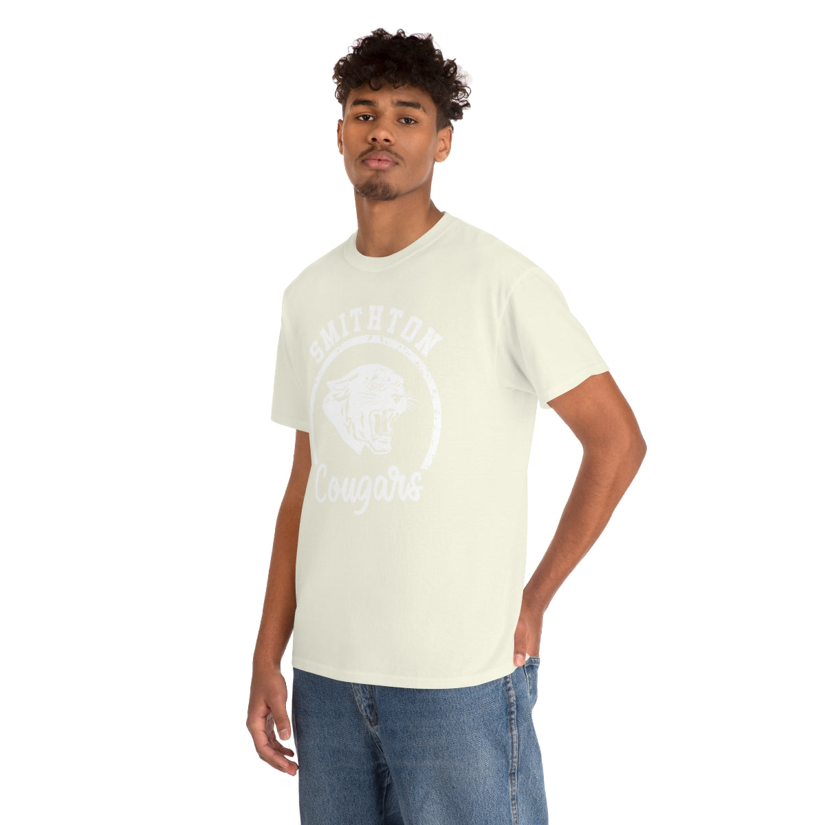 Smithton Cougars - White Imprint Unisex Heavy Cotton Tee