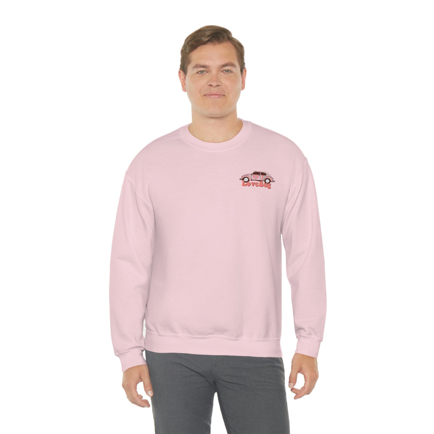 Front and Back Image "Lovebug" Unisex Heavy Blend™ Crewneck Sweatshirt