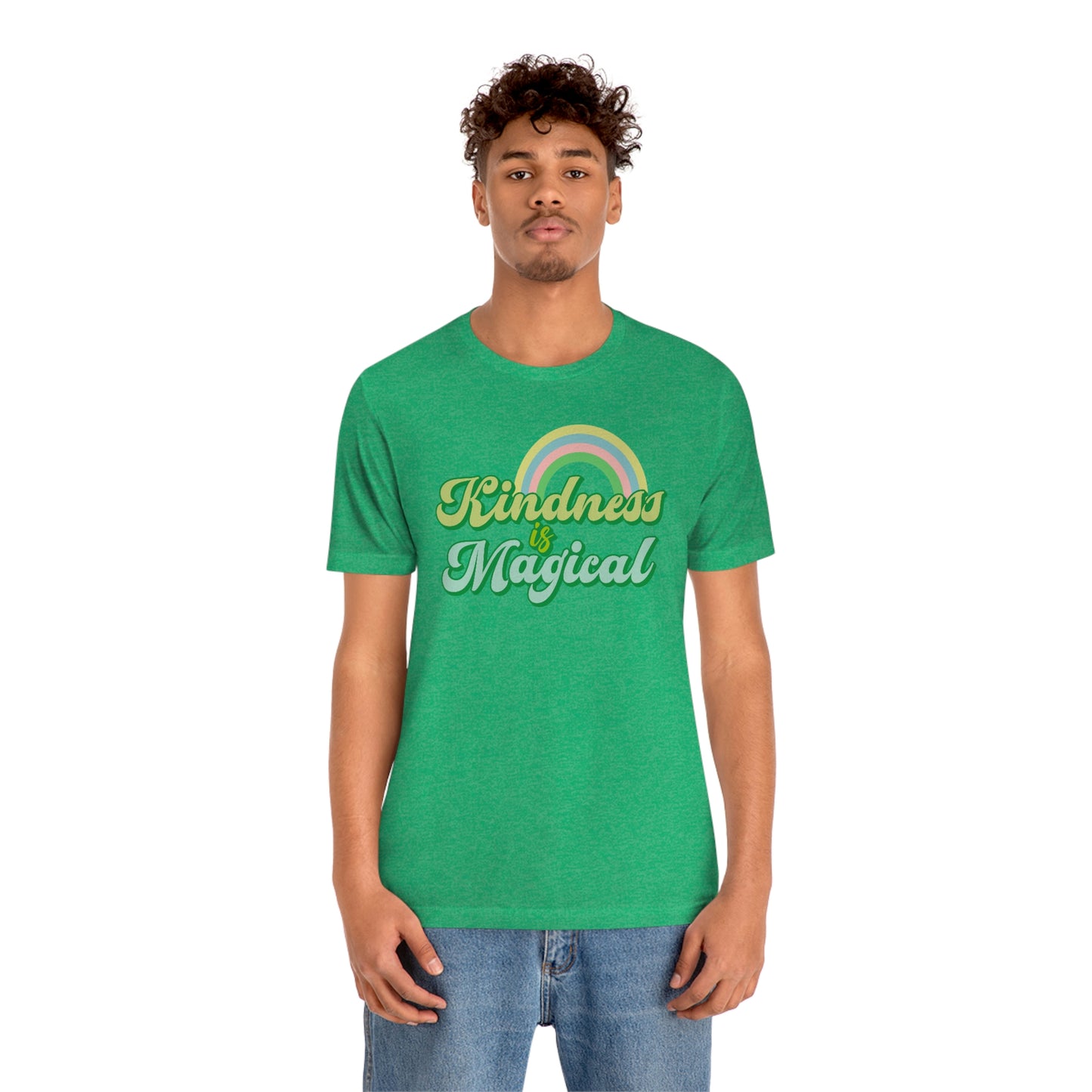 St. Patrick's Day "Kindness is Magical" - Front Side Only Unisex Jersey Short Sleeve Tee