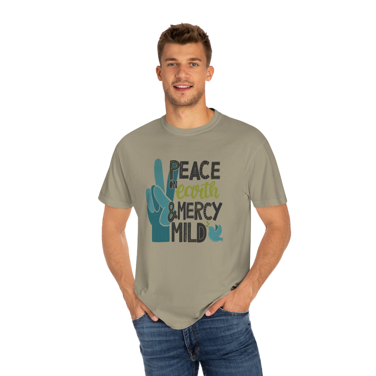 Peace on Earth and Mercy Mild Unisex Garment-Dyed Comfort Colors PREMIUM T-shirt