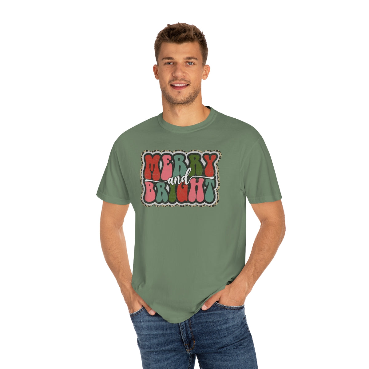 Merry and Bright Unisex Garment-Dyed Comfort Colors PREMIUM T-shirt