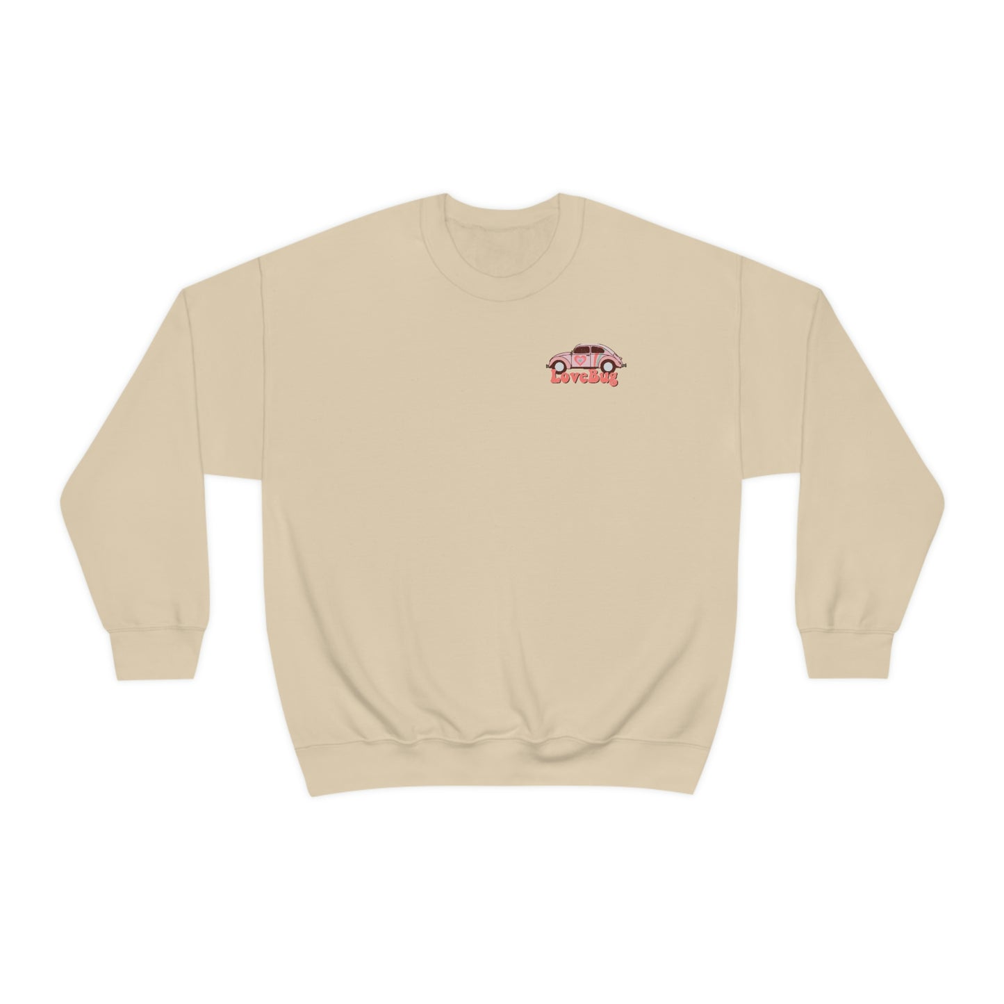 Front and Back Image "Lovebug" Unisex Heavy Blend™ Crewneck Sweatshirt