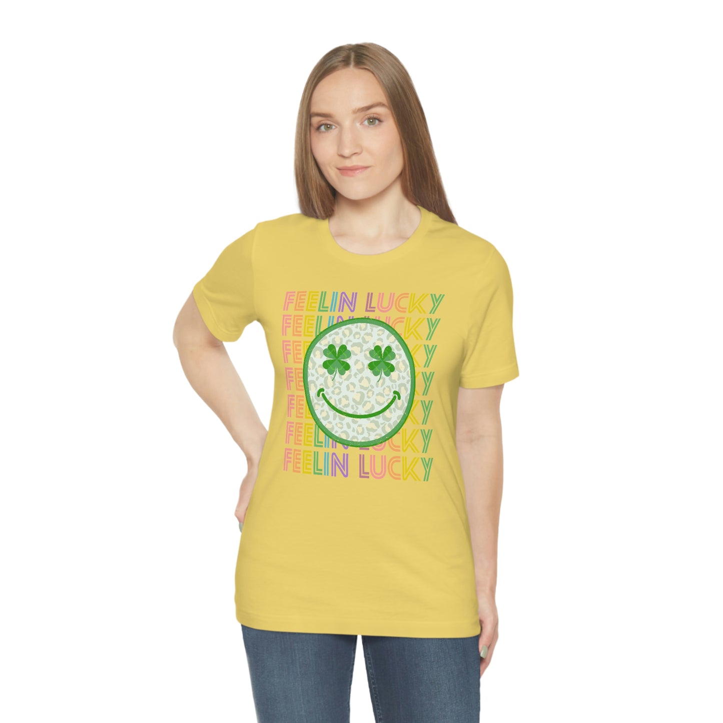 St. Patrick's Day "Feelin Lucky" Unisex Jersey Short Sleeve Tee