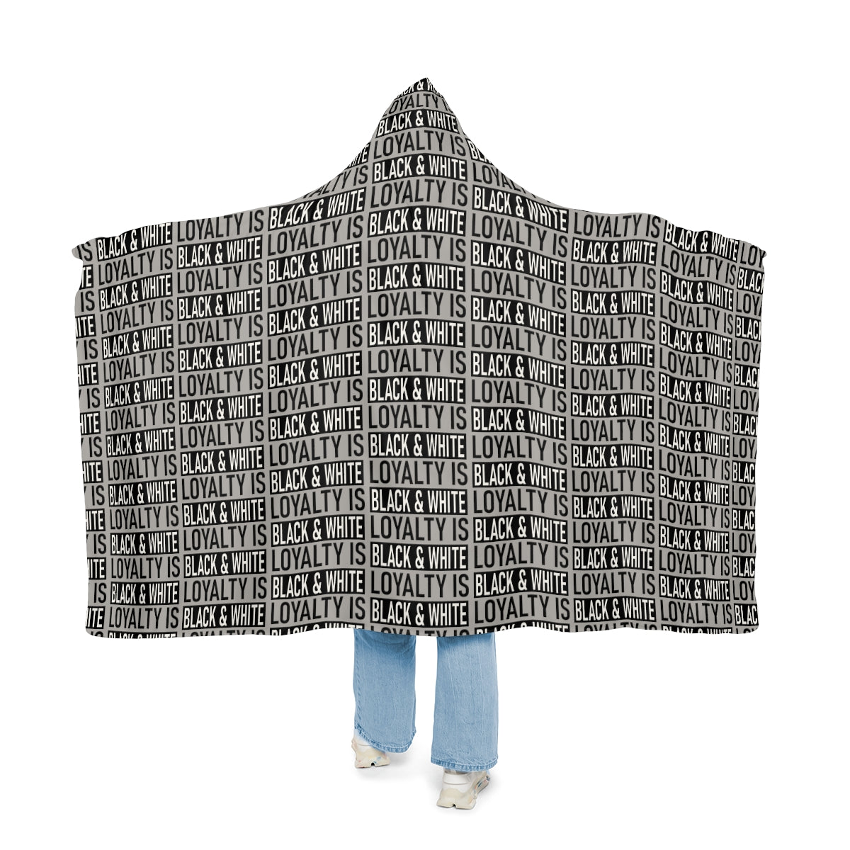 Gray "Loyalty is Black and White" Snuggle Blanket