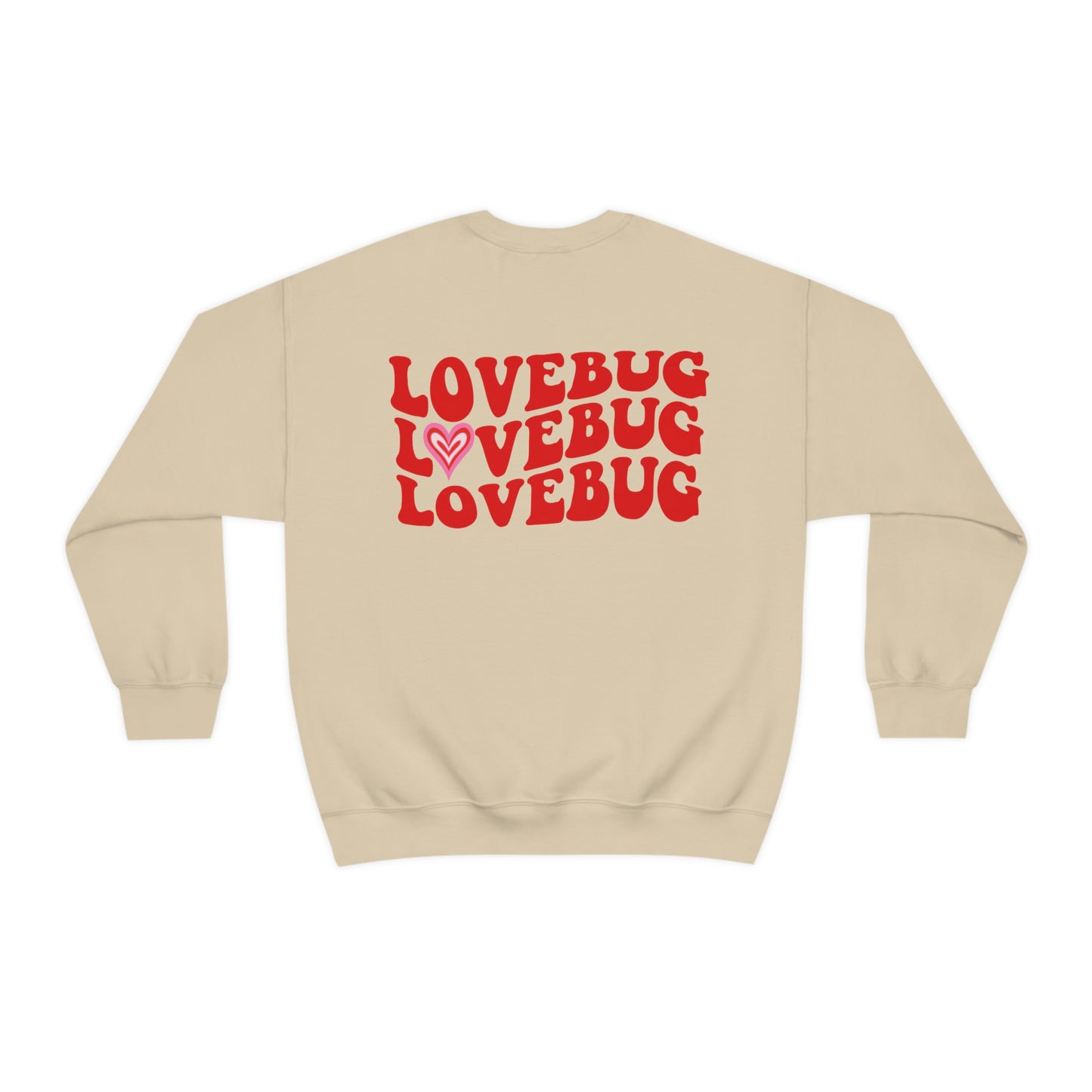 Front and Back Image "Lovebug" Unisex Heavy Blend™ Crewneck Sweatshirt