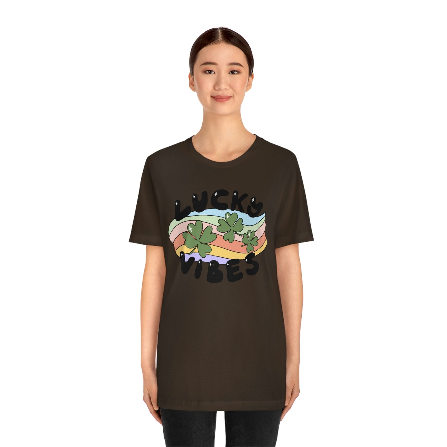 St. Patrick's Day "Lucky Vibes" Unisex Jersey Short Sleeve Tee