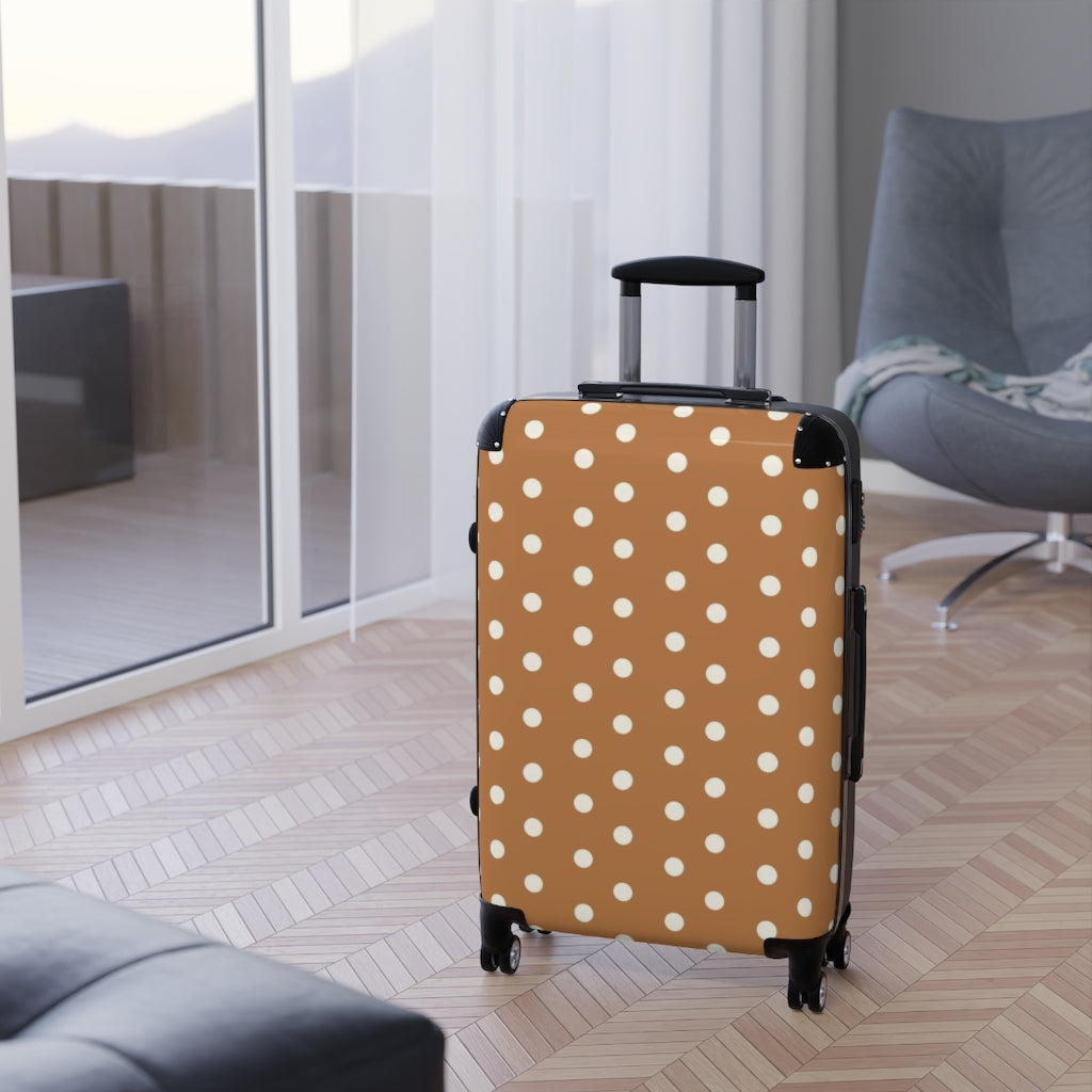 Rustic Polka Dots Suitcases