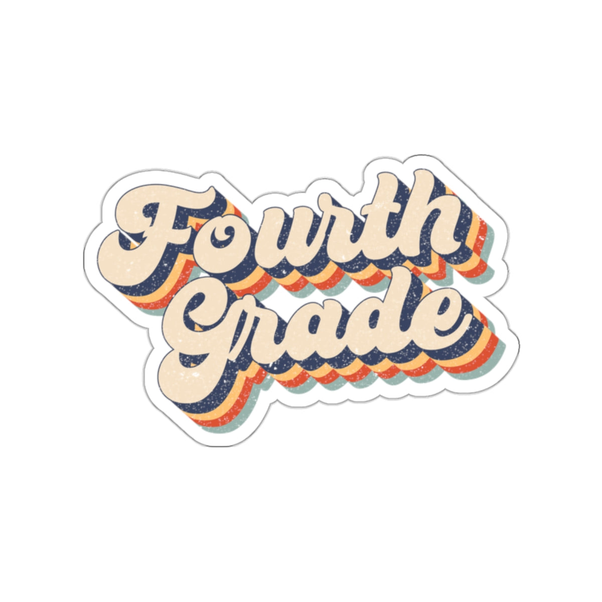 Fourth Grade Teacher Die-Cut Stickers
