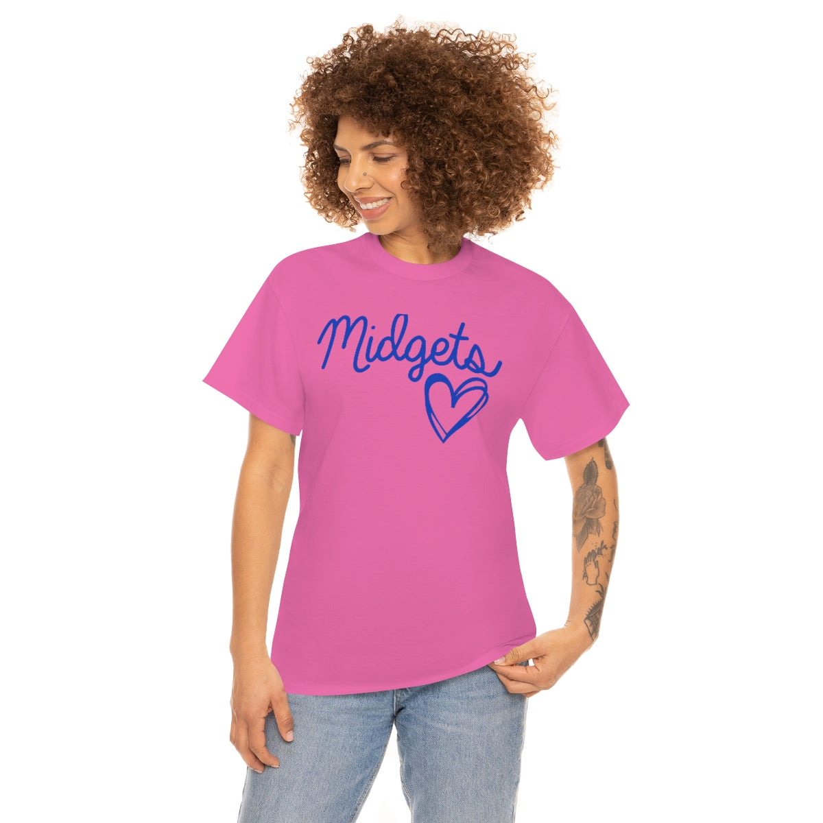 Midget Blue Heart Unisex Heavy Cotton Tee