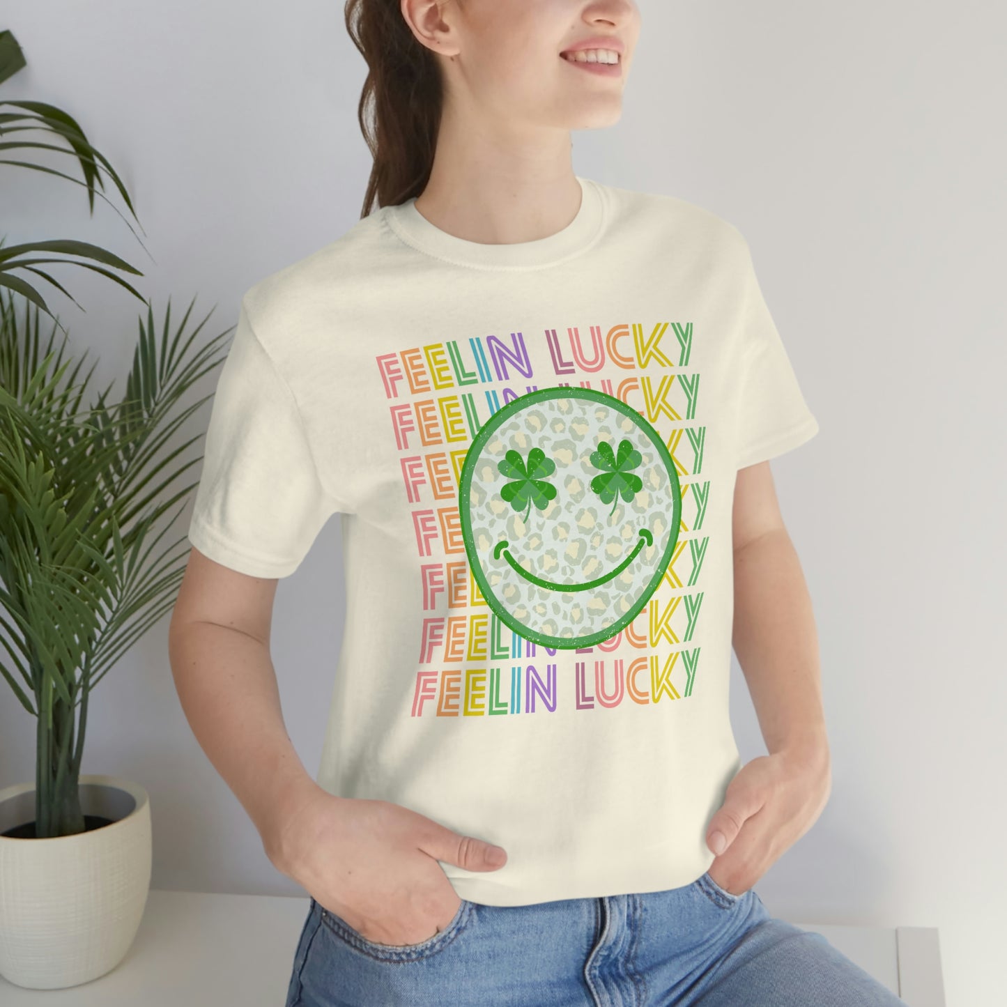 St. Patrick's Day "Feelin Lucky" Unisex Jersey Short Sleeve Tee