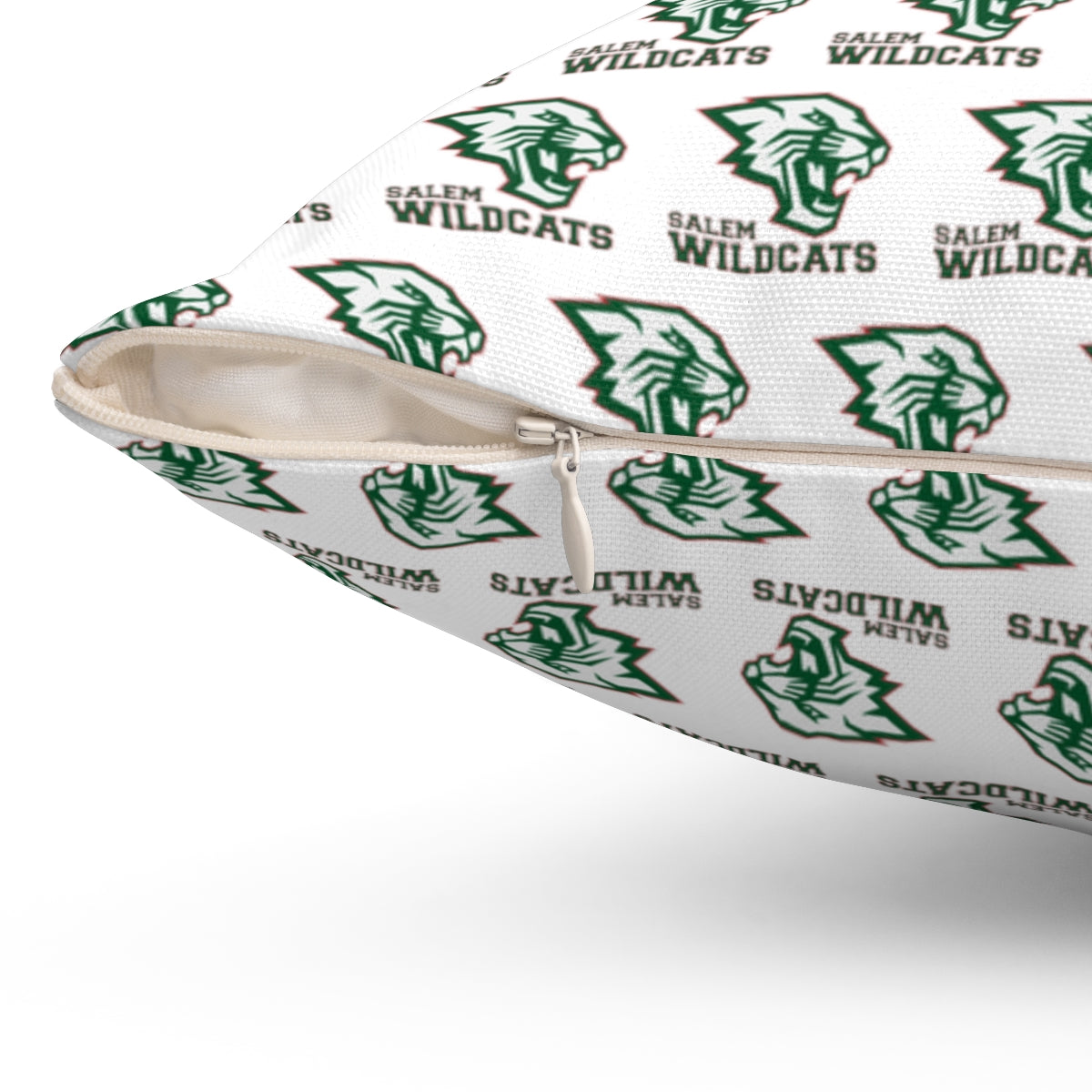 White Salem Wildcats Spun Polyester Square Pillow