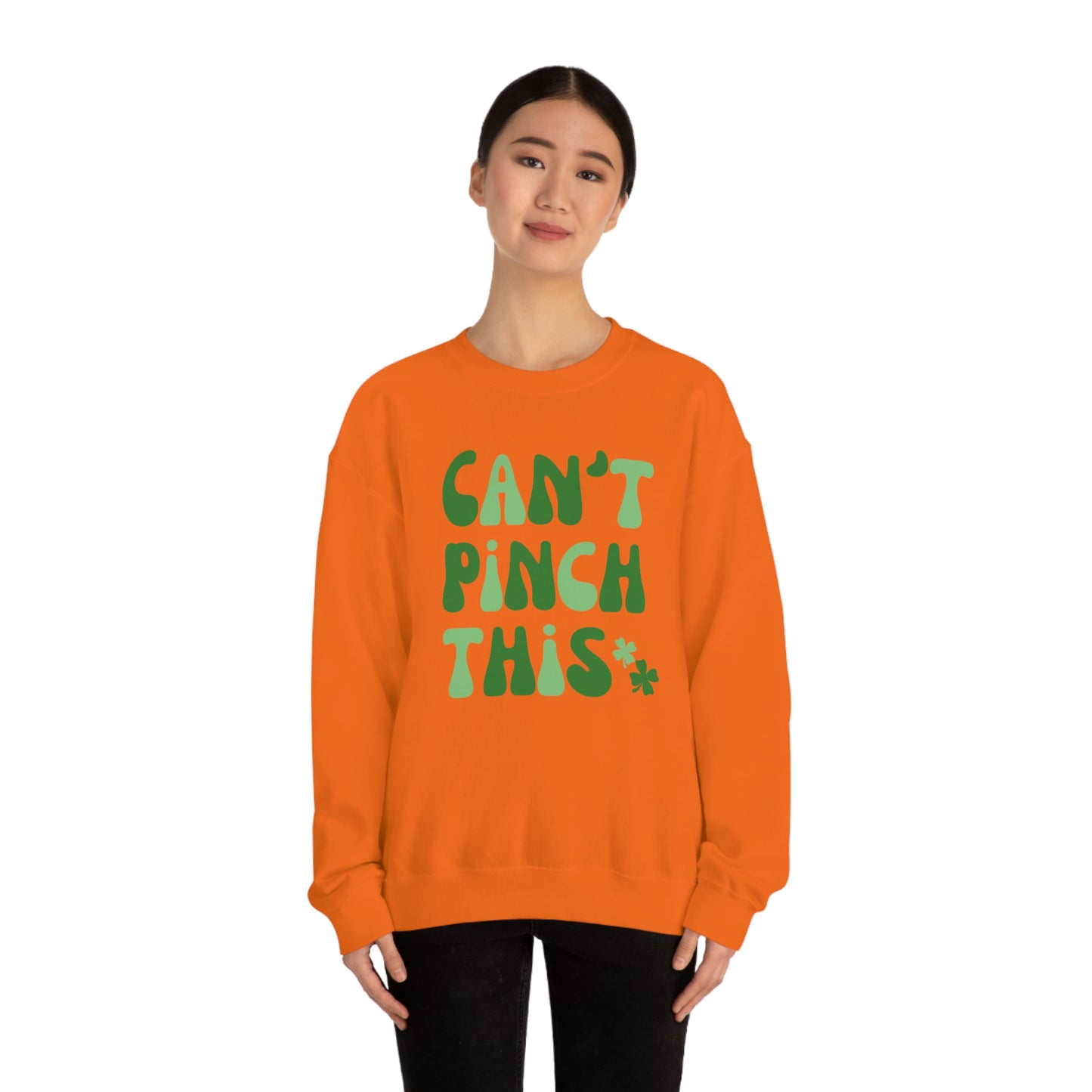 St. Patrick's Day "Can't Pinch This" Design Unisex Heavy Blend Crewneck Sweatshirt