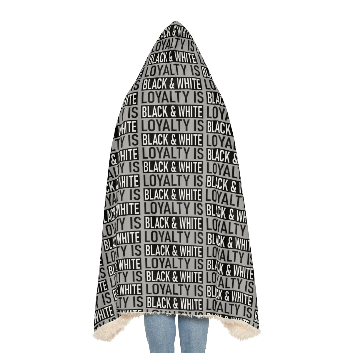 Gray "Loyalty is Black and White" Snuggle Blanket