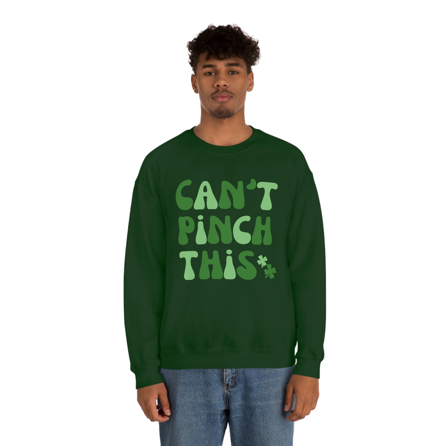 St. Patrick's Day "Can't Pinch This" Design Unisex Heavy Blend Crewneck Sweatshirt