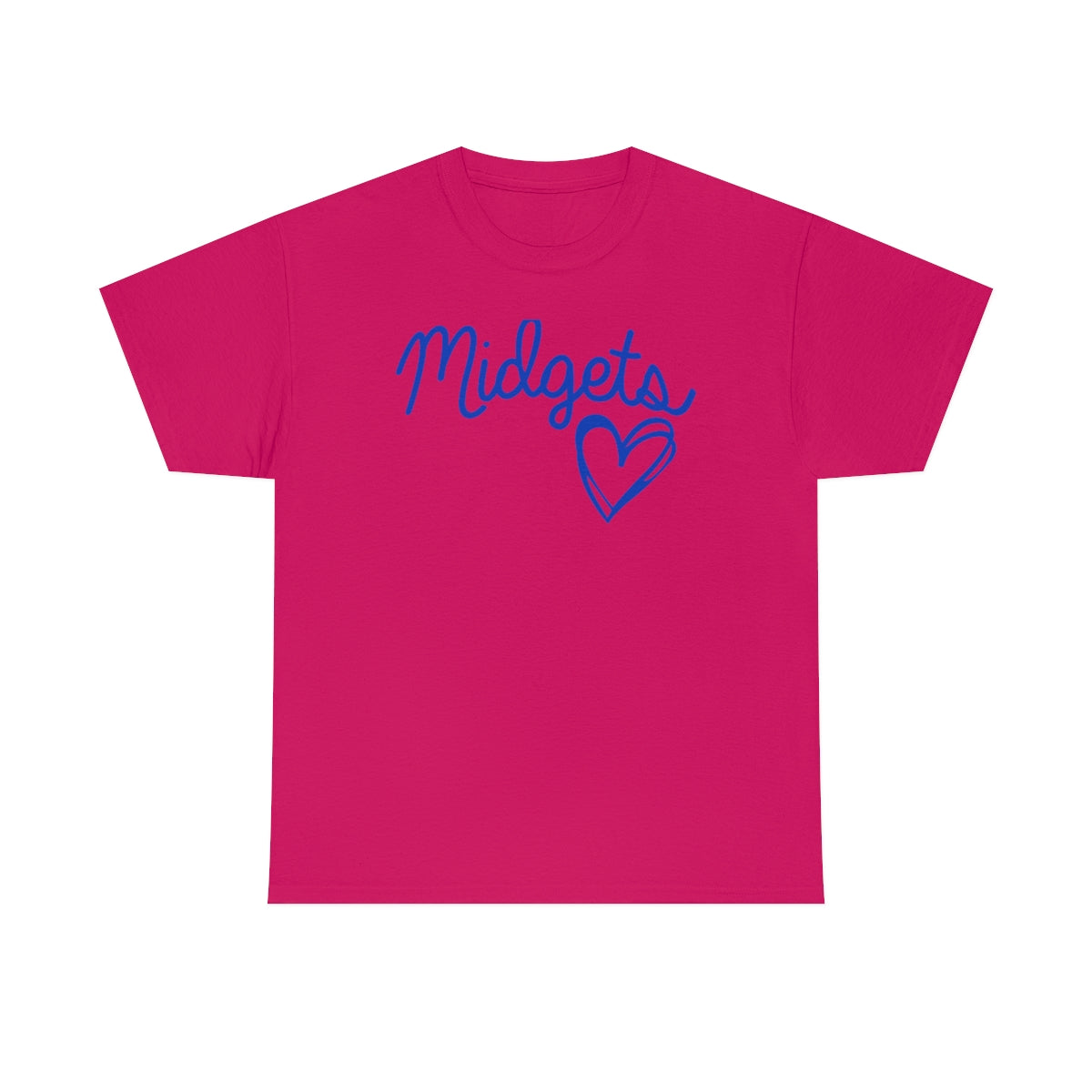 Midget Blue Heart Unisex Heavy Cotton Tee