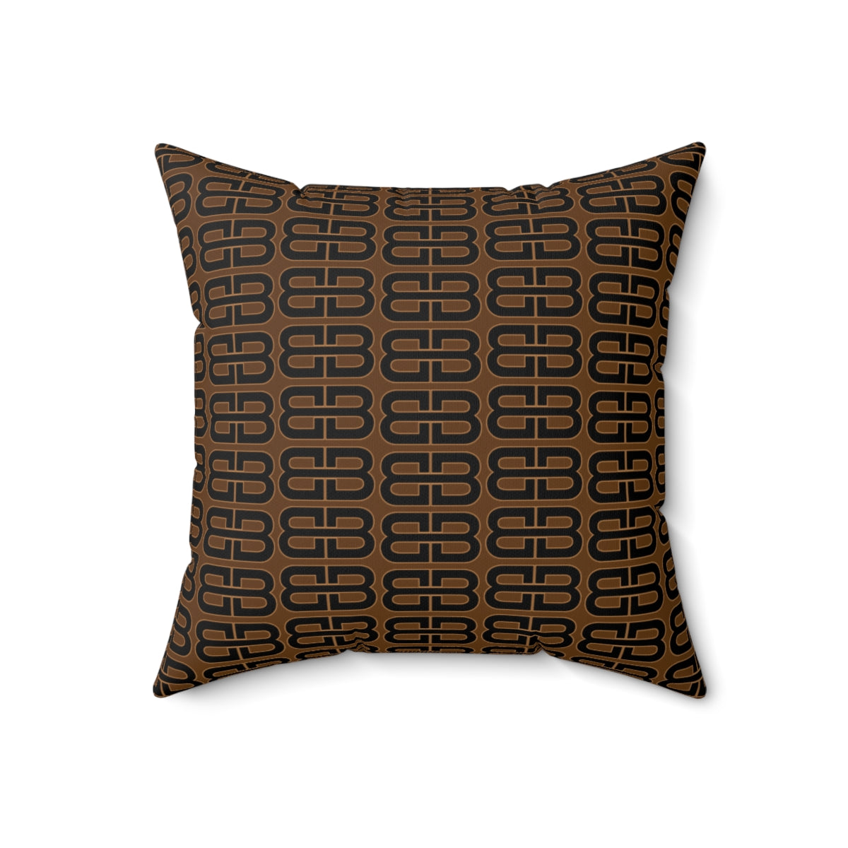 Dark Brown Bhava Brand Pattern Square Pillow