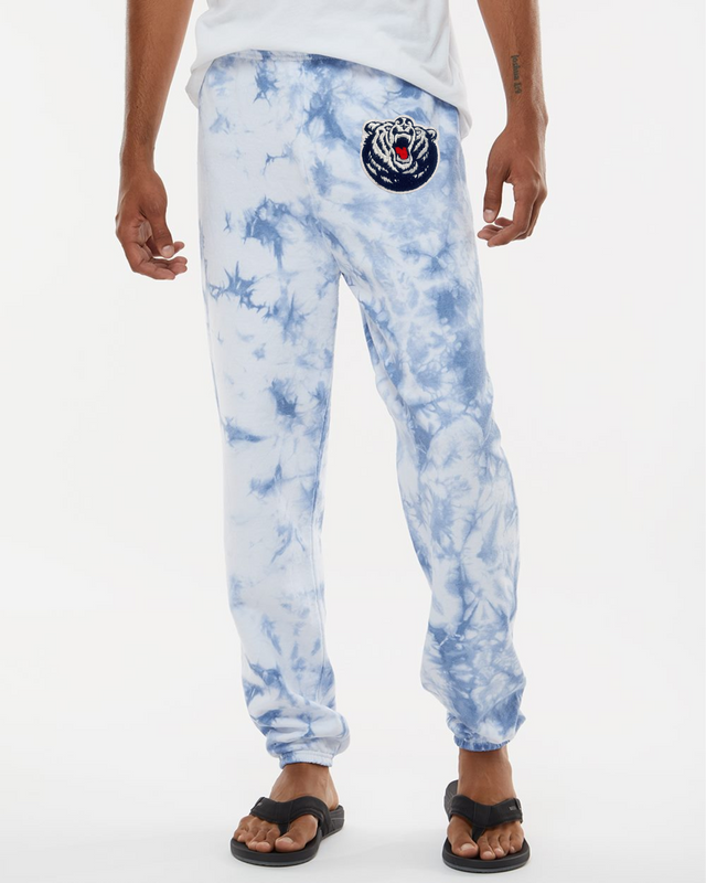 Belmont University Chenille Bear Tie-Dyed Sweatpants