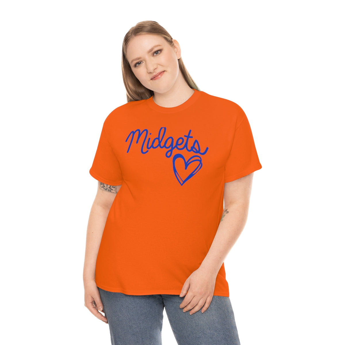 Midget Blue Heart Unisex Heavy Cotton Tee