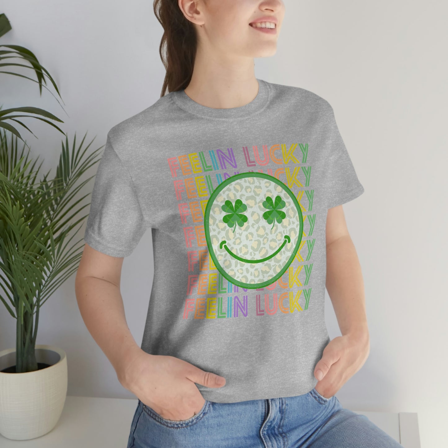 St. Patrick's Day "Feelin Lucky" Unisex Jersey Short Sleeve Tee