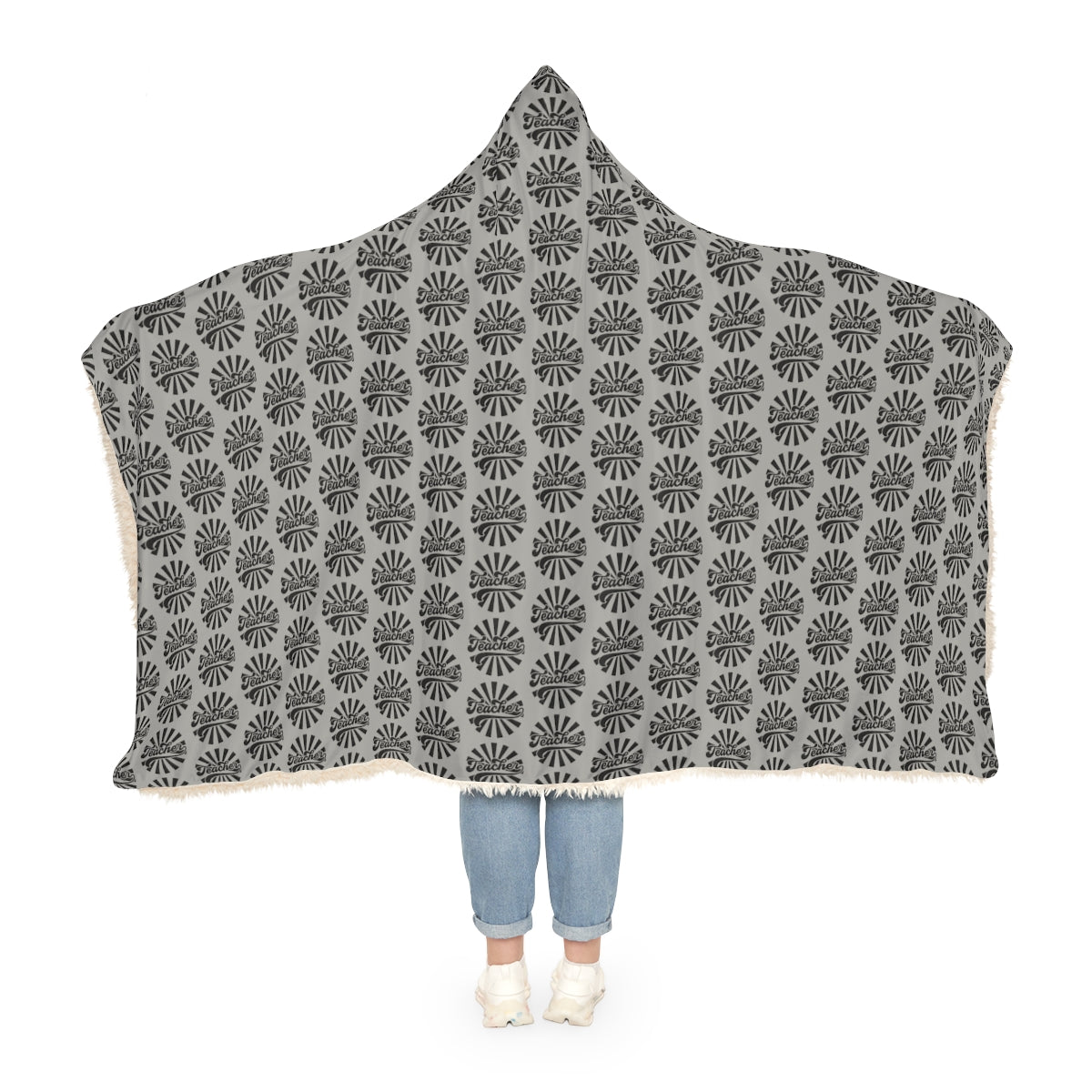 Gray " Teacher" Snuggle Blanket