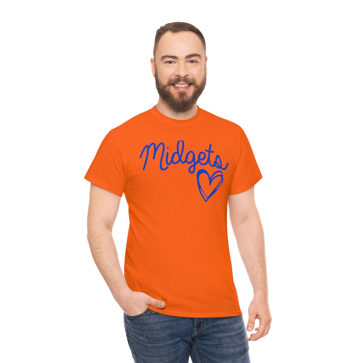Midget Blue Heart Unisex Heavy Cotton Tee