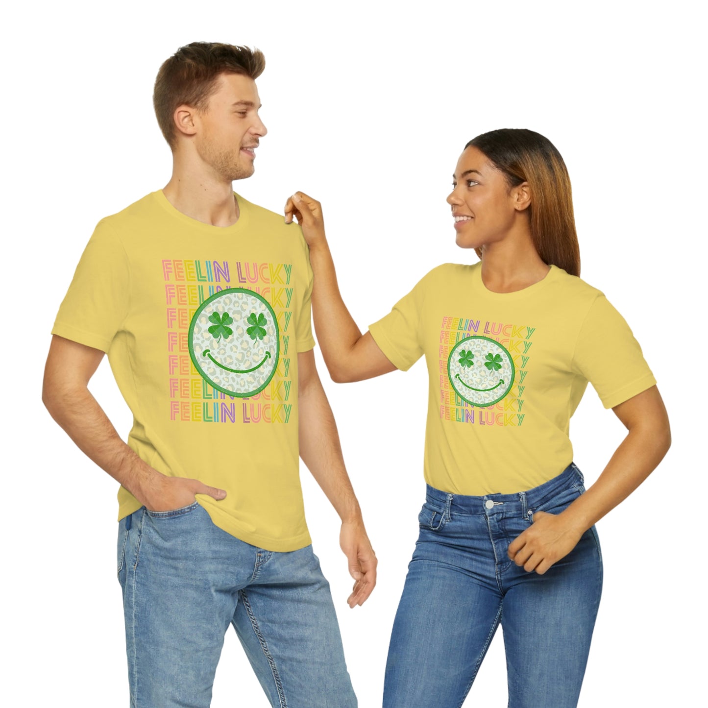 St. Patrick's Day "Feelin Lucky" Unisex Jersey Short Sleeve Tee