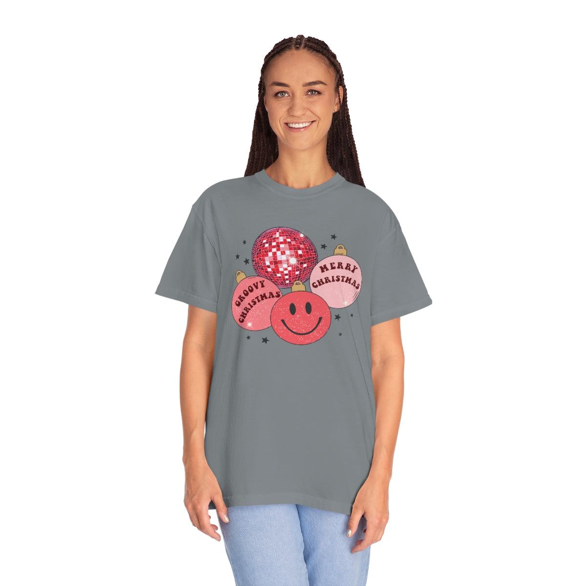 Groovy Christmas Unisex Garment-Dyed Comfort Colors PREMIUM T-shirt