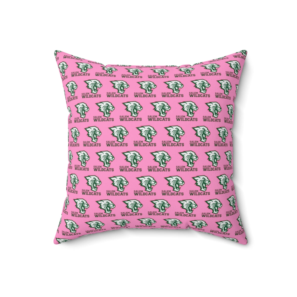 Pink Salem Wildcats Spun Polyester Square Pillow