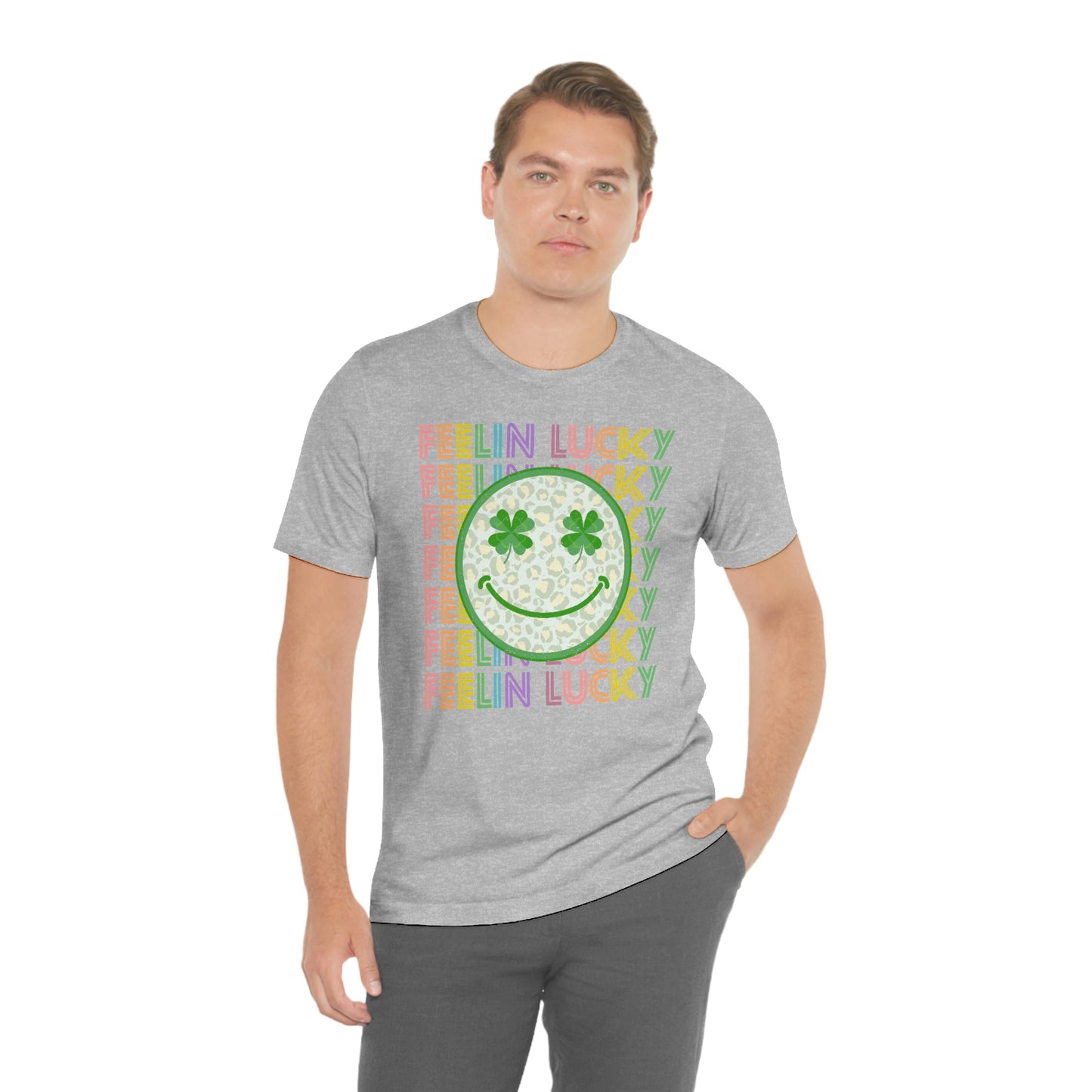 St. Patrick's Day "Feelin Lucky" Unisex Jersey Short Sleeve Tee