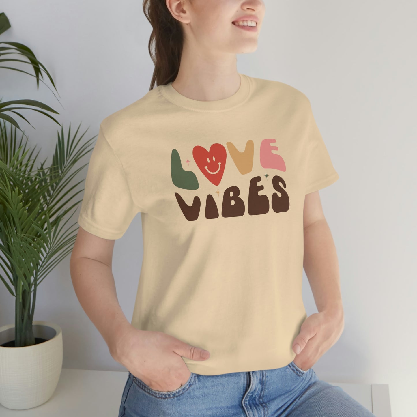 "Love Vibes" Unisex Jersey Short Sleeve Tee