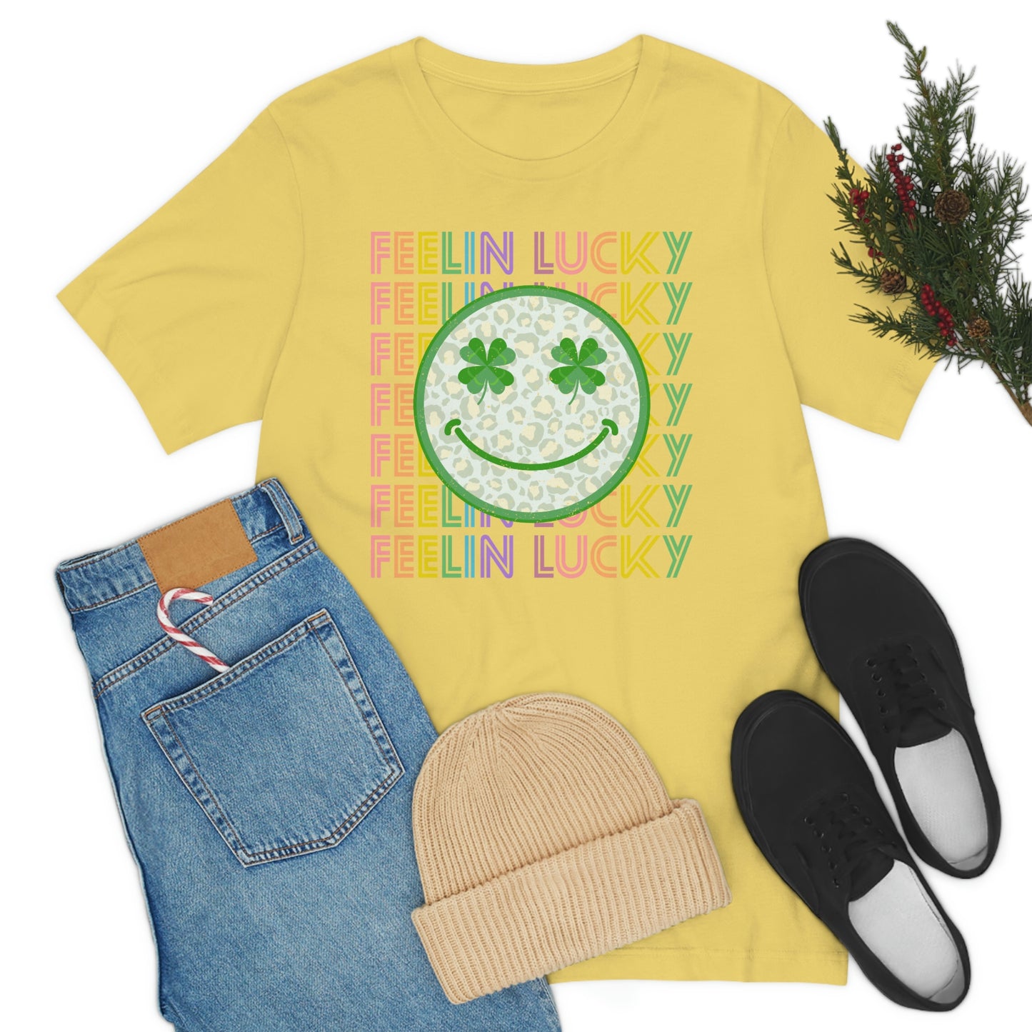St. Patrick's Day "Feelin Lucky" Unisex Jersey Short Sleeve Tee